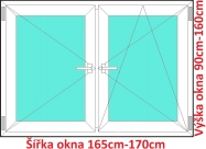 Dvojkrdlov okna O+OS SOFT rka 165 a 170cm